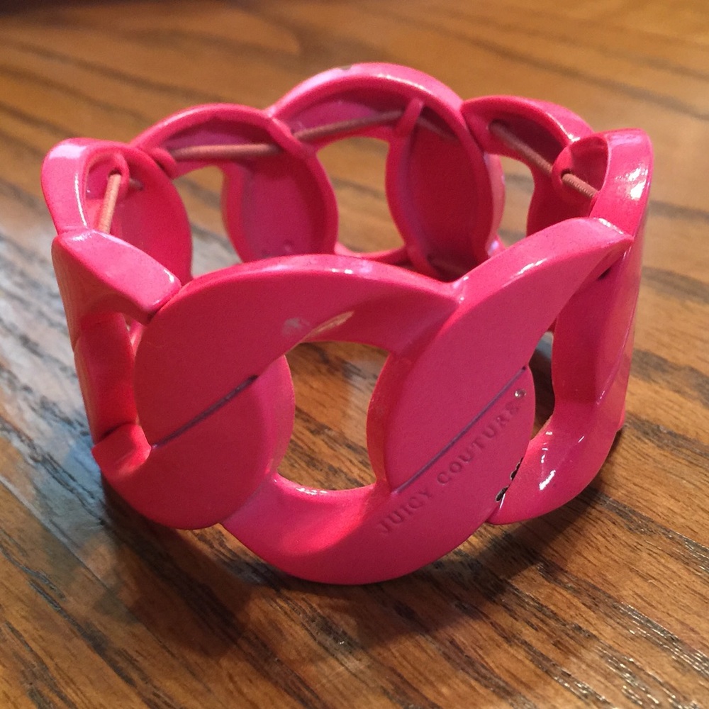 Juicy Couture Hot Pink Chain Stretch Bracelet